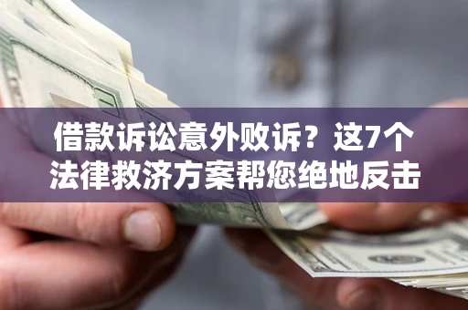 武汉借款诉讼意外败诉？这7个法律救济方案帮您绝地反击！