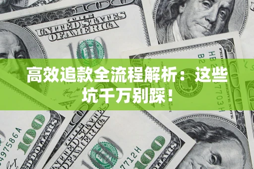 武汉高效追款全流程解析：这些坑千万别踩！