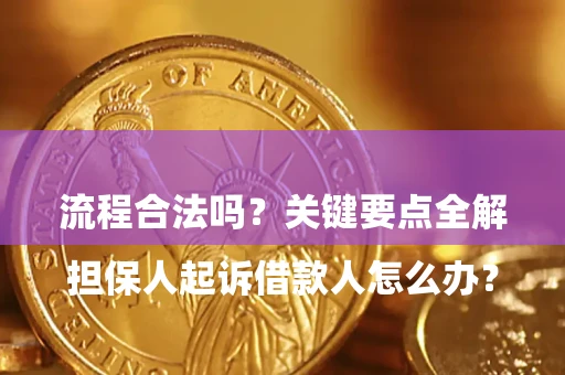 武汉

担保人起诉借款人怎么办？流程合法吗？关键要点全解析