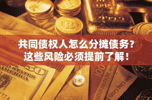 武汉共同债权人怎么分摊债务？这些风险必须提前了解！