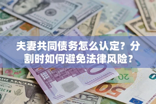 武汉夫妻共同债务怎么认定？分割时如何避免法律风险？